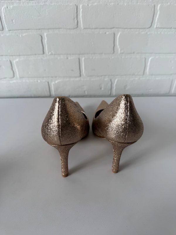 Shoes Heels Block By Nine West In Gold, Size: 6.5 For Cheap