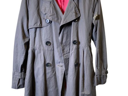 Coat Trench Coat By Gap In Grey, Size: M For Cheap