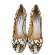 Shoes Luxury Designer By Jimmy Choo In Snakeskin Print, Size:8.5 For Discount