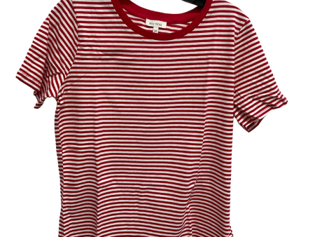 Top Short Sleeve Basic By Ella Moss In Red & White, Size: M Cheap