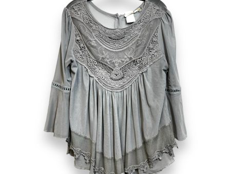 Top 3 4 Sleeve By Andree By Unit In Grey, Size: M Supply