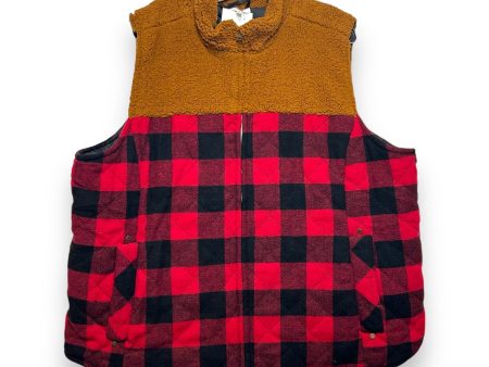 Vest Puffer & Quilted By Maurices In Plaid Pattern, Size: 3x on Sale