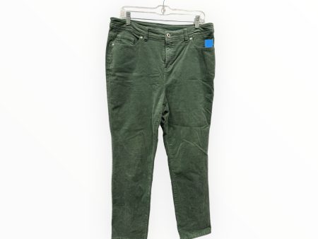 Pants Corduroy By Style And Company In Green, Size:14P For Sale