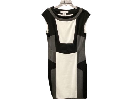 Dress Party Midi By Maggy London In Black & White, Size: 14 on Sale