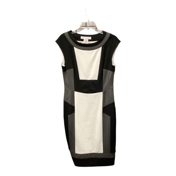 Dress Party Midi By Maggy London In Black & White, Size: 14 on Sale