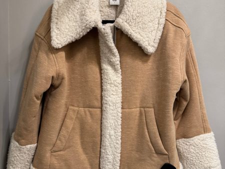 Jacket Faux Fur & Sherpa By Cabi In Tan & White, Size: S Hot on Sale