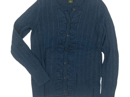 Sweater Cardigan By Eddie Bauer In Blue, Size:M Discount