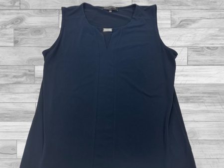 Top Sleeveless By Jones New York In Navy, Size: L Fashion