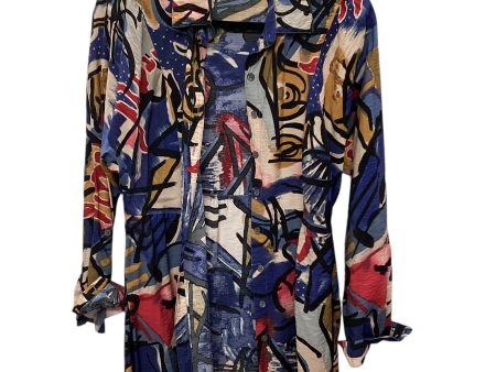 Tunic Long Sleeve By John Mark In Multi-colored, Size: M Online Hot Sale