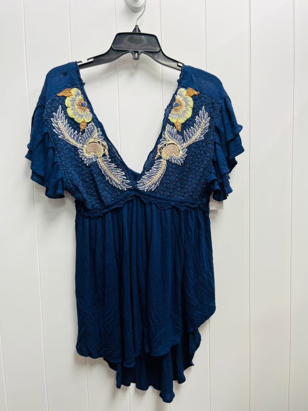 Tunic 3 4 Sleeve By Free People In Navy, Size: S on Sale