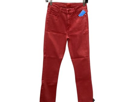 Pants Other By Mother In Red Denim, Size: 2 Fashion