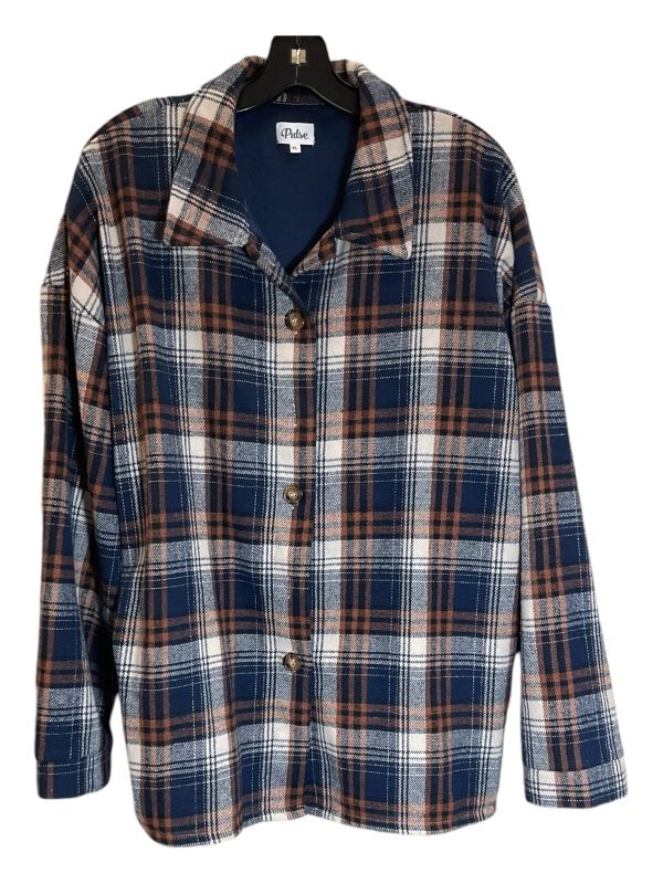 Jacket Shirt By Clothes Mentor In Navy, Size: Xl Supply