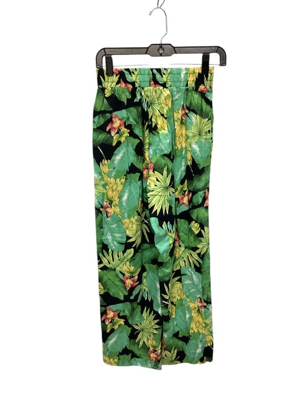 Pants Linen By Nicole By Nicole Miller In Tropical Print, Size: Xs Online Hot Sale