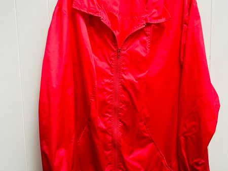 Jacket Windbreaker By Woman Within In Pink, Size: 3x on Sale