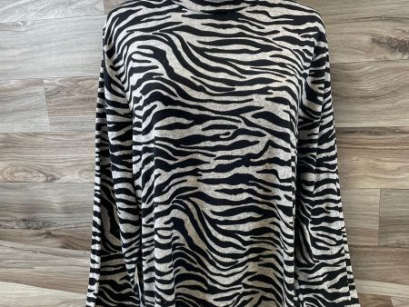 Top Long Sleeve Basic By Eloquii In Zebra Print, Size: 3x Online now