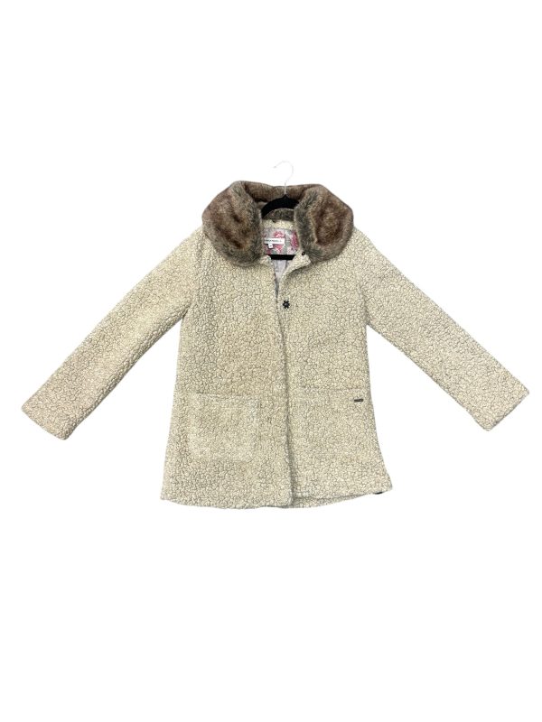 Coat Faux Fur & Sherpa By Cmb In Tan, Size: M Online Sale