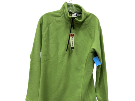 Athletic Top Long Sleeve Collar  In Green, Size: L For Sale