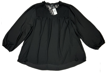 Top Long Sleeve By Torrid In Black, Size: 4x Hot on Sale