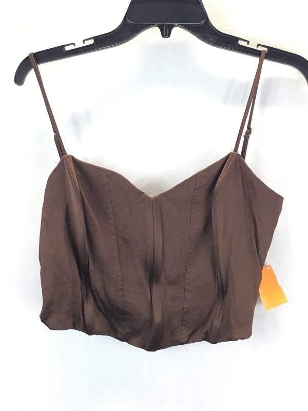 Top Sleeveless By Zara In Brown, Size: Xl Cheap