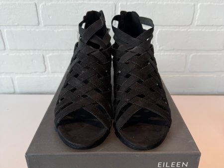 Sandals Heels Block By Eileen Fisher In Black, Size: 7 on Sale