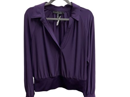 Top Long Sleeve By White House Black Market In Purple, Size: L Supply