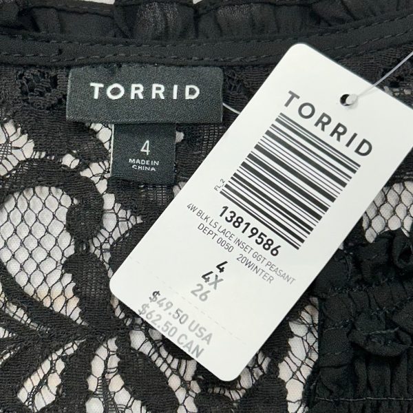 Top Long Sleeve By Torrid In Black, Size: 4x Hot on Sale