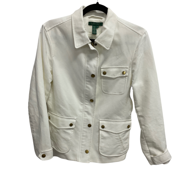 Jacket Moto By Lauren By Ralph Lauren In White, Size: M Hot on Sale