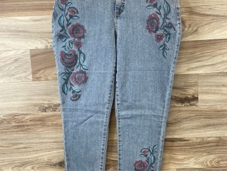 Jeans Skinny By Style And Company In Floral Print, Size: 10 For Sale