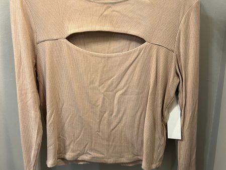 Top Long Sleeve By Open Edit In Tan, Size: L on Sale