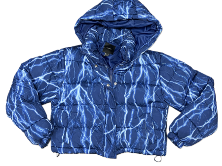 Coat Puffer & Quilted By Forever 21 In Blue, Size: S For Discount