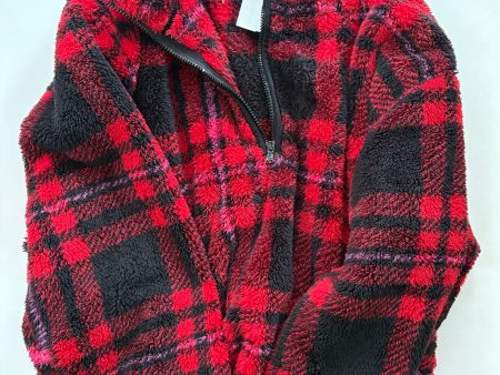 Jacket Fleece By Chaps In Plaid Pattern, Size: L Discount