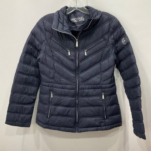 Jacket Puffer & Quilted By Michael Kors In Blue, Size: M Sale