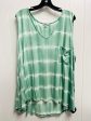 Top Sleeveless By White Birch In Green & White, Size: 3x Cheap