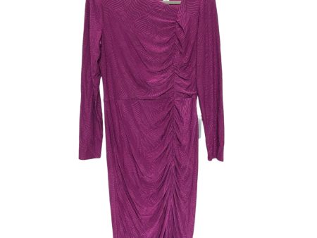 Dress Party Midi By London Times In Purple, Size: 10 For Discount