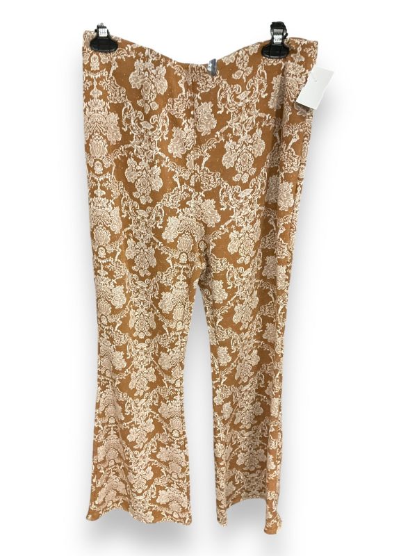 Pants Wide Leg By Clothes Mentor In Brown & White, Size: L Online