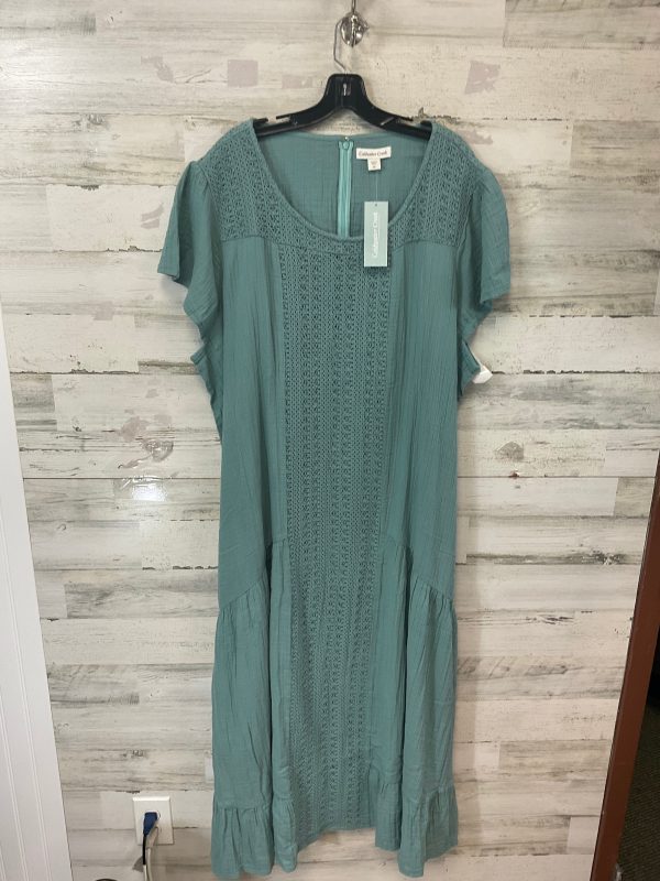 Dress Casual Maxi By Coldwater Creek In Green, Size: 3x For Discount