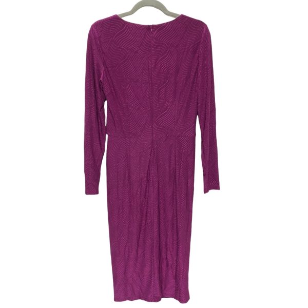 Dress Party Midi By London Times In Purple, Size: 10 For Discount