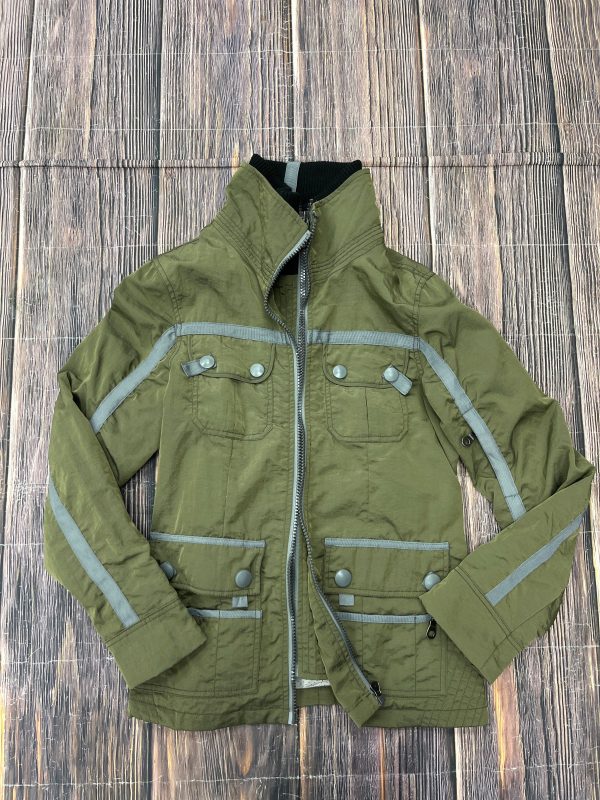 Jacket Windbreaker By Clothes Mentor In Green, Size: L For Discount