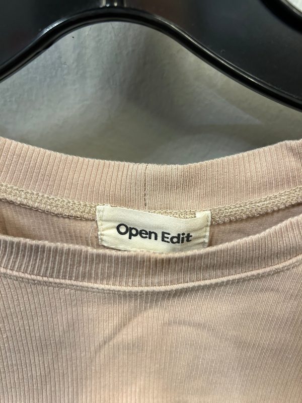 Top Long Sleeve By Open Edit In Tan, Size: L on Sale