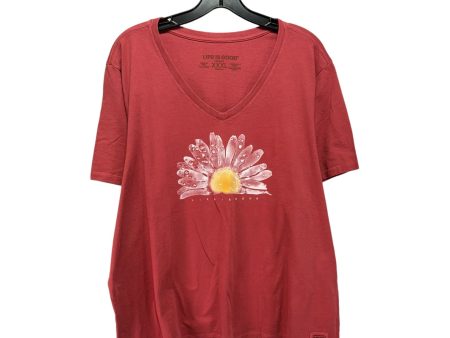 Top Short Sleeve By Life Is Good In Red, Size: 3x Online now