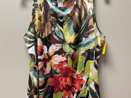 Top Sleeveless By Chicos In Tropical Print, Size: L For Cheap