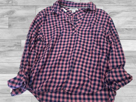 Top Long Sleeve By Tommy Bahama In Checkered Pattern, Size: S Sale