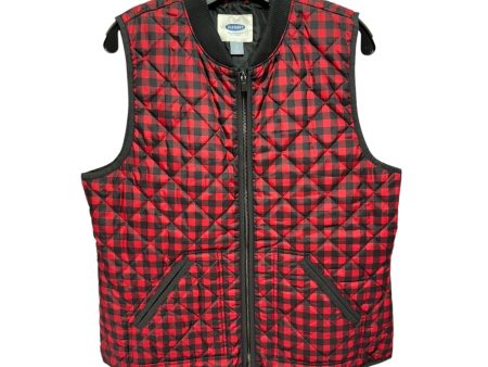 Vest Puffer & Quilted By Old Navy In Plaid Pattern, Size: L Online Sale