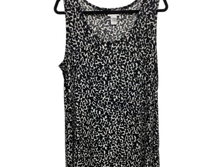 Top Sleeveless By Chicos In Black & White, Size: Xl Sale