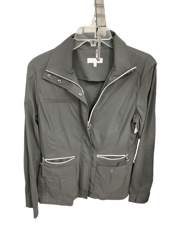 Jacket Shirt By Clothes Mentor In Grey, Size: M Fashion