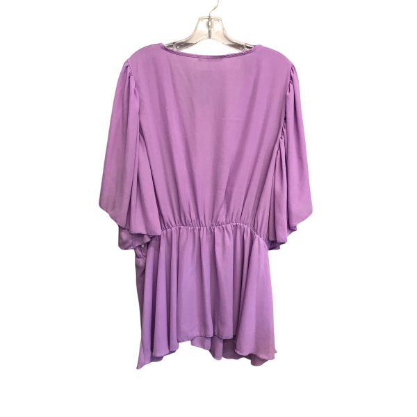 Top Ss By Boohoo Boutique In Purple, Size:3X Cheap