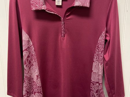 Athletic Top Long Sleeve Collar By Tommy Bahama In Purple, Size: M Online