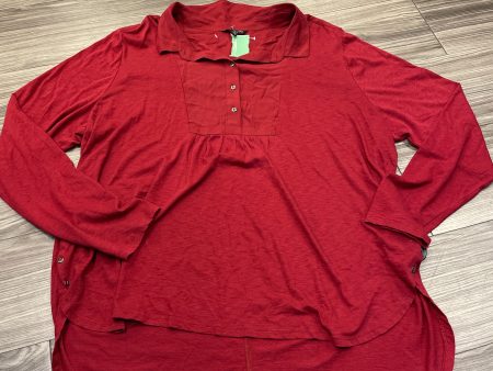 Top Long Sleeve By Lucky Brand In Red, Size: Xl Online