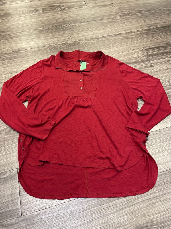 Top Long Sleeve By Lucky Brand In Red, Size: Xl Online