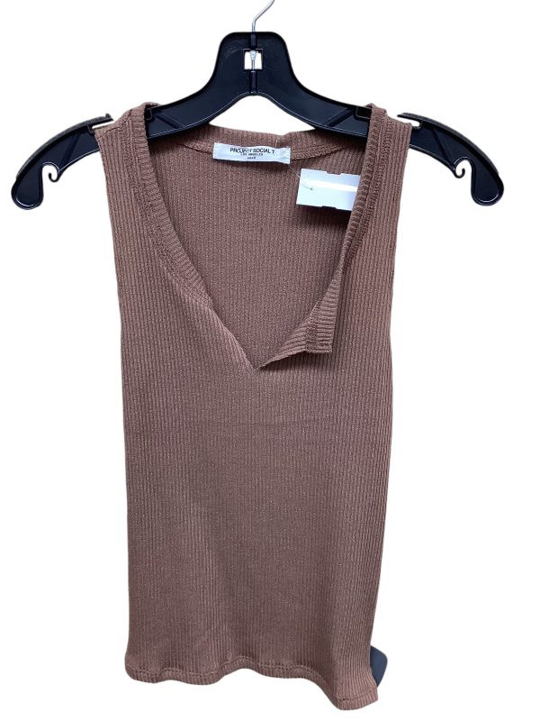 Top Sleeveless By Project Social Tee In Brown, Size: S Online Sale